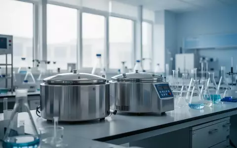 Ein modernes, helles Labor mit medizinischen Glasgeräten und Edelstahl-Laborausstattung in einer sterilen Umgebung. - Foto: über boerse-global.de