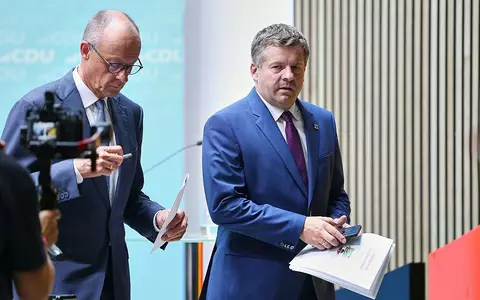 Friedrich Merz und Sven Schulze am 07.09.2026 - Foto: via dts Nachrichtenagentur