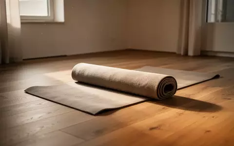 Eine minimalistische, lichtdurchflutete Räumlichkeit mit einer Yogamatte auf einem Holzboden. - Foto: über boerse-global.de