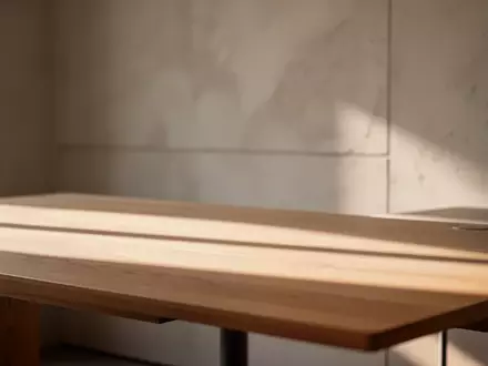 Ein minimalistischer, aufgeräumter Arbeitsplatz mit warmem, natürlichem Licht und schlichten Oberflächen. - Foto: über boerse-global.de