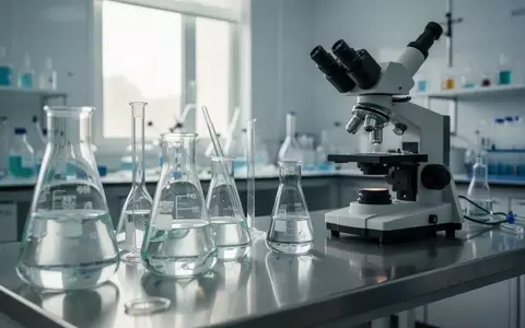 Ein modernes biomedizinisches Forschungslabor mit Laborgeräten und Mikroskopen in einer sterilen Umgebung. - Foto: über boerse-global.de