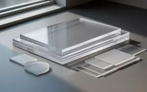 Nahaufnahme von industriellen Rohmaterialien wie Polycarbonat und TPU auf einer matten Arbeitsfläche in einem hellen Raum. - Foto: über boerse-global.de