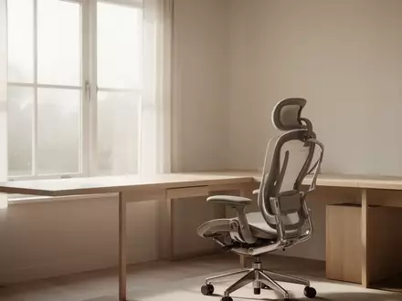 Ein minimalistisch gestaltetes, lichtdurchflutetes Home-Office mit einem leeren Schreibtisch und einem ergonomischen Stuhl. - Foto: über boerse-global.de