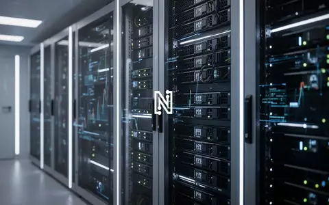 Abstrakte Darstellung eines modernen Rechenzentrums mit blauem Licht als Symbol für den Technologiesektor - Foto: über boerse-global.de