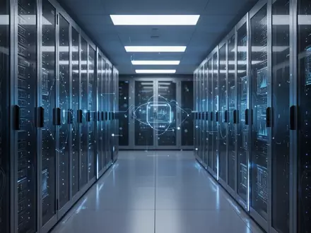 Moderne Serveranlage in einem Rechenzentrum zur Darstellung von Blockchain-Technologie und digitaler Token-Erstellung. - Foto: über boerse-global.de