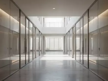 Ein minimalistischer, moderner Innenraum mit klaren Linien und hellem Tageslicht, das Stabilität und Vertrauen ausstrahlt. - Foto: über boerse-global.de