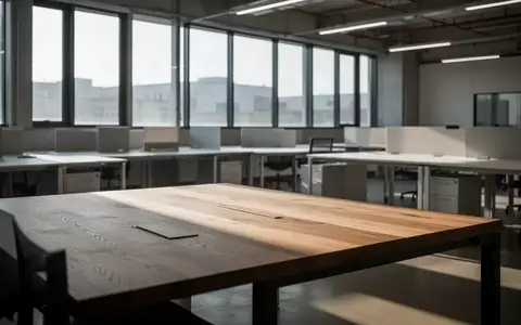 Ein leerer, ruhiger Arbeitsplatz mit natürlichem Lichteinfall, der die Atmosphäre in einem modernen Bürogebäude symbolisiert. - Foto: über boerse-global.de