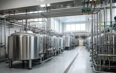 Edelstahltanks in einer sterilen Molkerei-Produktionsstätte. - Foto: über boerse-global.de