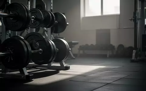 Ein stiller, schattiger Fitnessraum mit schweren Hantelscheiben und atmosphärischem Licht. - Foto: über boerse-global.de