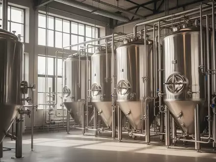 Moderne Brauerei mit Edelstahltanks und industrieller Atmosphäre. - Foto: über boerse-global.de
