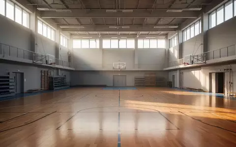 Eine leere, modern gestaltete Sporthalle mit hellem Holzboden und einfallendem Tageslicht. - Foto: über boerse-global.de