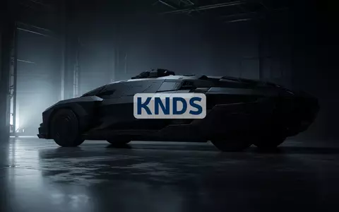 Abstrakte Darstellung der Rüstungsindustrie mit der Silhouette eines Militärfahrzeugs in einer dunklen Industriehalle. - Foto: über boerse-global.de