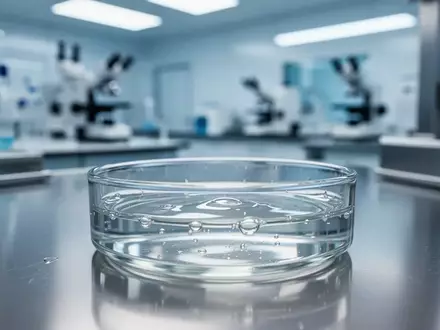 Ein steriles, modernes Laborumfeld mit einer Petrischale und einer klaren Flüssigkeit, das den wissenschaftlichen Fokus auf Immuntherapieforschung verdeutlicht. - Foto: über boerse-global.de
