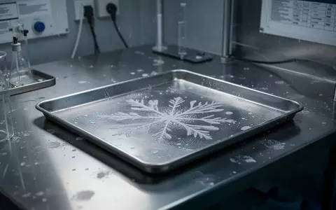 Laborumgebung mit metallischen Oberflächen und feinen Eiskristallstrukturen zur Veranschaulichung technologischer Verfahren. - Foto: über boerse-global.de