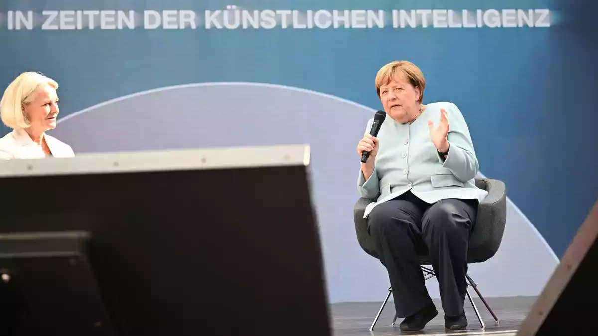 Angela Merkel sieht KI positiv, hat aber auch Bedenken. - Bild: Wolf von Dewitz/dpa