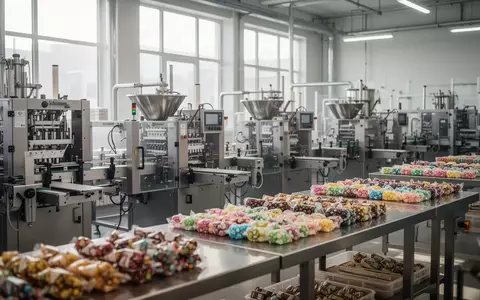 Moderne Produktionsanlage für Süßwaren mit hochwertigen Verpackungsmaschinen und ordentlich angeordneten Produkten. - Foto: über boerse-global.de