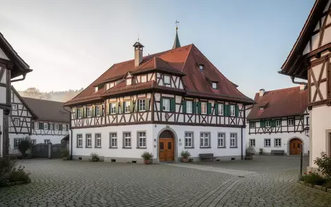 Ein historisches Vereinsgebäude in einer bayerischen Ortschaft in der Morgensonne. - Foto: über boerse-global.de