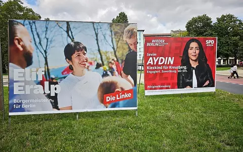Wahlplakate mit Elif Eralp und Sevim Aydin (Archiv) - Foto: via dts Nachrichtenagentur