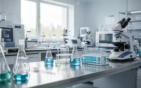 Ein modernes, helles Labor mit analytischen Geräten und Glaswaren auf einem Edelstahltisch. - Foto: über boerse-global.de