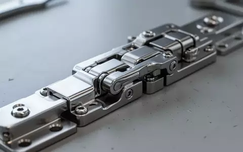 Ein präzisionsgefertigtes Scharnier aus Flüssigmetall auf einer neutralen, grauen Werkbank. - Foto: über boerse-global.de