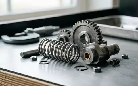 Präzisionsgefertigte mechanische Bauteile wie Federn und Nocken auf einer Werkbank. - Foto: über boerse-global.de