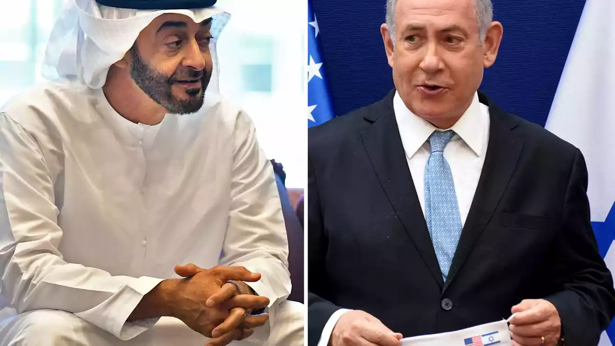 Der emiratische Präsident Mohammed bin Sajid (l) und der israelische Ministerpräsident Benjamin Netanjahu. (Archivbilder) - Bild: Debbi Hill/Pool UPI/AP/dpa