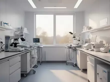Ein steriler, modern eingerichteter medizinischer Diagnostikraum mit natürlichem Lichteinfall und professioneller Ausstattung. - Foto: über boerse-global.de