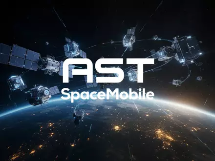 Futuristische Satellitenkonstellation im Orbit über der Erdkrümmung mit atmosphärischer Beleuchtung. - Foto: über boerse-global.de