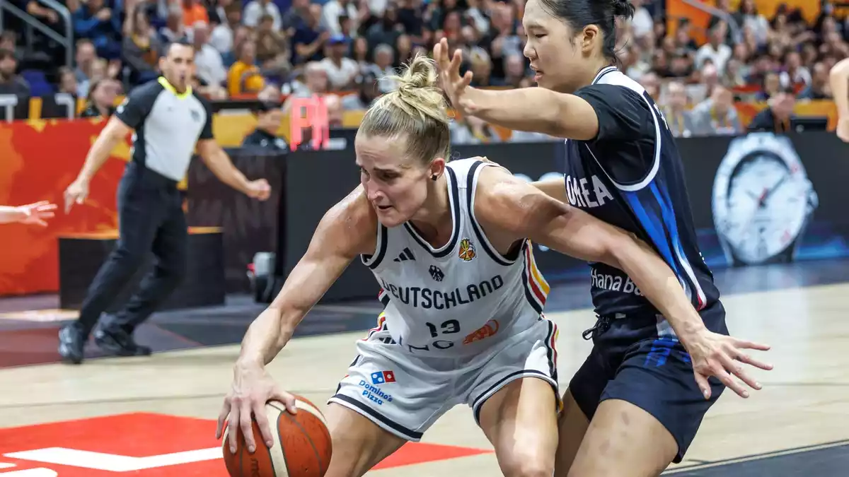 Leonie Fiebich führte das deutsche Team mit ihrer Präsenz wieder an. - Bild: Andreas Gora/dpa