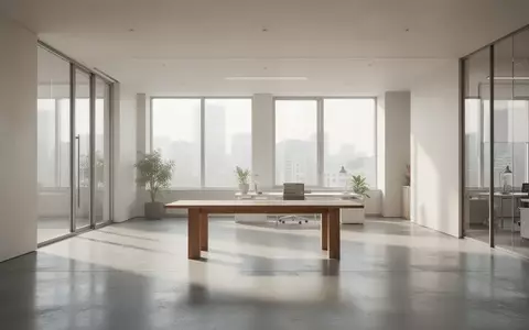 Ein minimalistischer, lichtdurchfluteter Büroraum mit klaren Linien und natürlichem Tageslicht. - Foto: über boerse-global.de