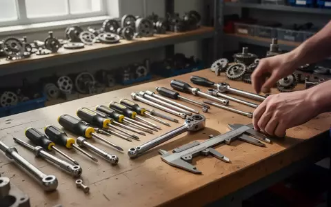 Ein aufgeräumter Werkstatt-Arbeitsplatz mit hochwertigem Metallwerkzeug und Ersatzteilen für Reparaturarbeiten. - Foto: über boerse-global.de