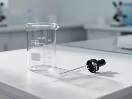 Ein steriler Labortisch mit Glasgefäßen und einer Pipette in einer medizinischen Umgebung. - Foto: über boerse-global.de