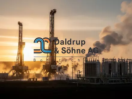 Geothermie-Anlage bei Sonnenaufgang als Symbol für nachhaltige Energiegewinnung und wirtschaftliches Wachstum. - Foto: über boerse-global.de