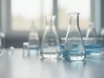Ein klinisches, unscharfes Laborumfeld mit medizinischen Glasgefäßen in sanftem Tageslicht, das wissenschaftliche Forschung symbolisiert. - Foto: über boerse-global.de