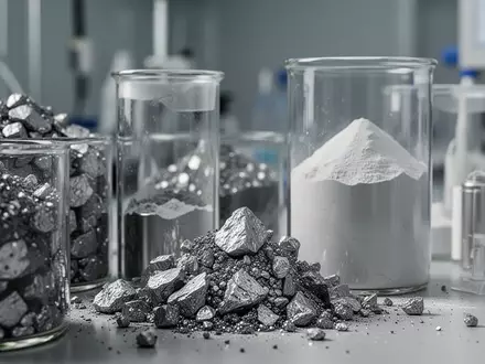 Nahaufnahme von recycelten Lithium-Materialien in einem industriellen Labor. - Foto: über boerse-global.de