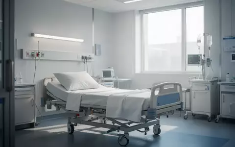 Ein modernes, helles Krankenhauszimmer mit einem ordentlich gemachten Patientenbett und natürlichem Tageslicht. - Foto: über boerse-global.de
