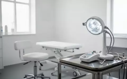 Ein minimalistischer, heller Behandlungsraum mit medizinischen Instrumenten in einer sterilen Umgebung. - Foto: über boerse-global.de