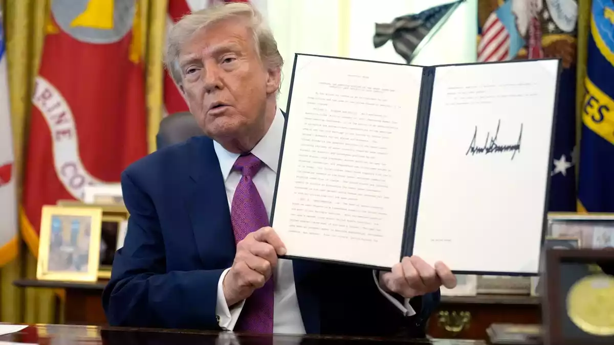 Trump brachte am Wochenende die Idee auf, aus dem US-Bundesstaat New Mexico könnte «New America» werden. (Archivbild) - Bild: Manuel Balce Ceneta/AP/dpa