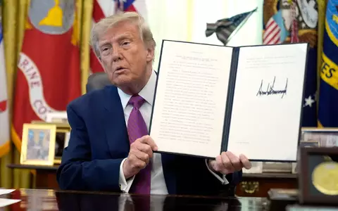 Trump brachte am Wochenende die Idee auf, aus dem US-Bundesstaat New Mexico könnte «New America» werden. (Archivbild) - Foto: Manuel Balce Ceneta/AP/dpa