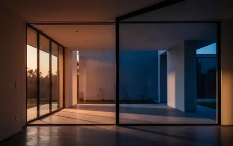 Ein minimalistischer Innenraum während des Übergangs vom Tag in die Dämmerung, der den Wechsel von hellem Tageslicht zu abendlichen Schatten zeigt. - Foto: über boerse-global.de