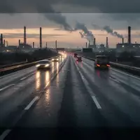 Eine menschenleere Autobahn bei Dämmerung und Regen, die den Zustand und die Belastung der Verkehrsinfrastruktur verdeutlicht. - Foto: über boerse-global.de