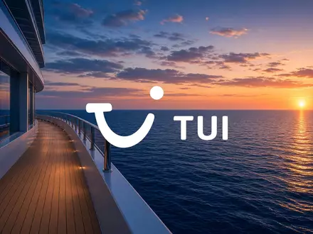 Modernes Kreuzfahrtschiff auf offener See bei Sonnenuntergang als Symbol für die Tourismusbranche. - Foto: über boerse-global.de
