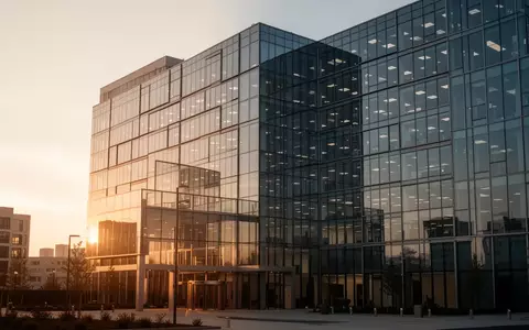 Modernes Bürogebäude bei Sonnenuntergang als Symbol für einen erfolgreichen Milliardendeal. - Foto: über boerse-global.de