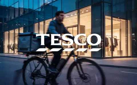 Moderne urbane Szene mit einem Lieferfahrrad vor einer beleuchteten Ladenfront, symbolisiert schnelle Logistik im Einzelhandel. - Foto: über boerse-global.de