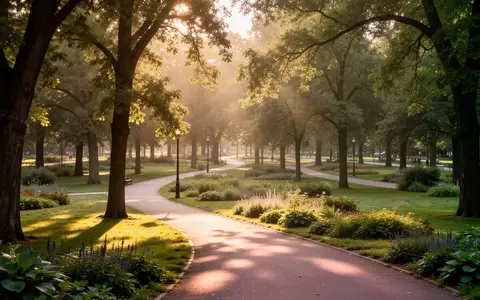 Ein sonnendurchfluteter Park mit geschwungenen Wegen, der eine ruhige und gesundheitsfördernde Umgebung symbolisiert. - Foto: über boerse-global.de