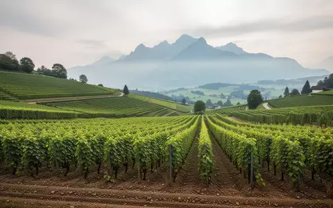 Weite, hügelige Schweizer Agrarlandschaft mit Feldern und im Hintergrund sichtbaren Bergen unter einem bewölkten Himmel. - Foto: über boerse-global.de
