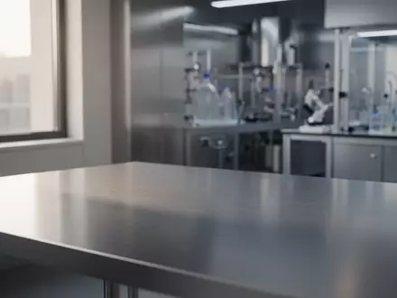 Ein minimalistischer, moderner Arbeitsplatz mit einer leeren Metalloberfläche und natürlichem Lichteinfall. - Foto: über boerse-global.de