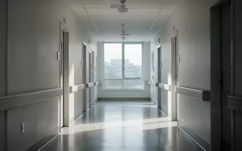 Ein leerer, modern gestalteter Krankenhausflur mit hellen Wänden und einfallendem Tageslicht. - Foto: über boerse-global.de