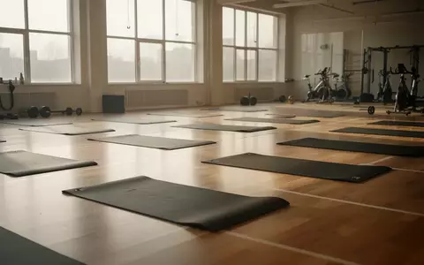 Leerer Fitnessraum mit Sportmatten auf einem polierten Holzboden in einem hellen, freundlichen Ambiente. - Foto: über boerse-global.de