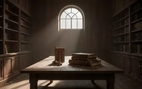 Ein stiller, altmodischer Leseraum mit hohen Bücherregalen und alten Gesetzbüchern auf einem massiven Holztisch. - Foto: über boerse-global.de